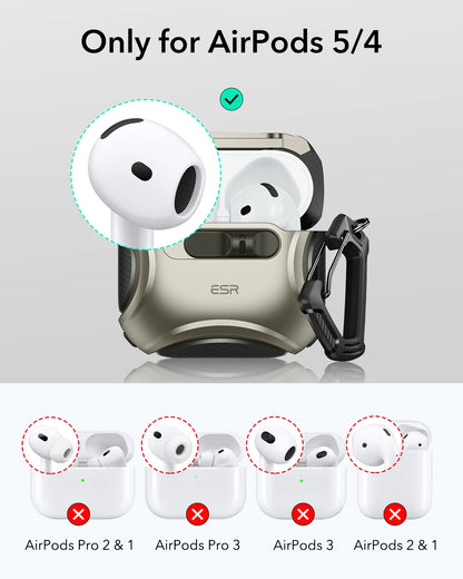ESR for AirPods 5 Case (2026)&AirPods 4 Case (2024)Powerful Drop Protection Earphone Cover Compatible with AirPods 4/5 Gen