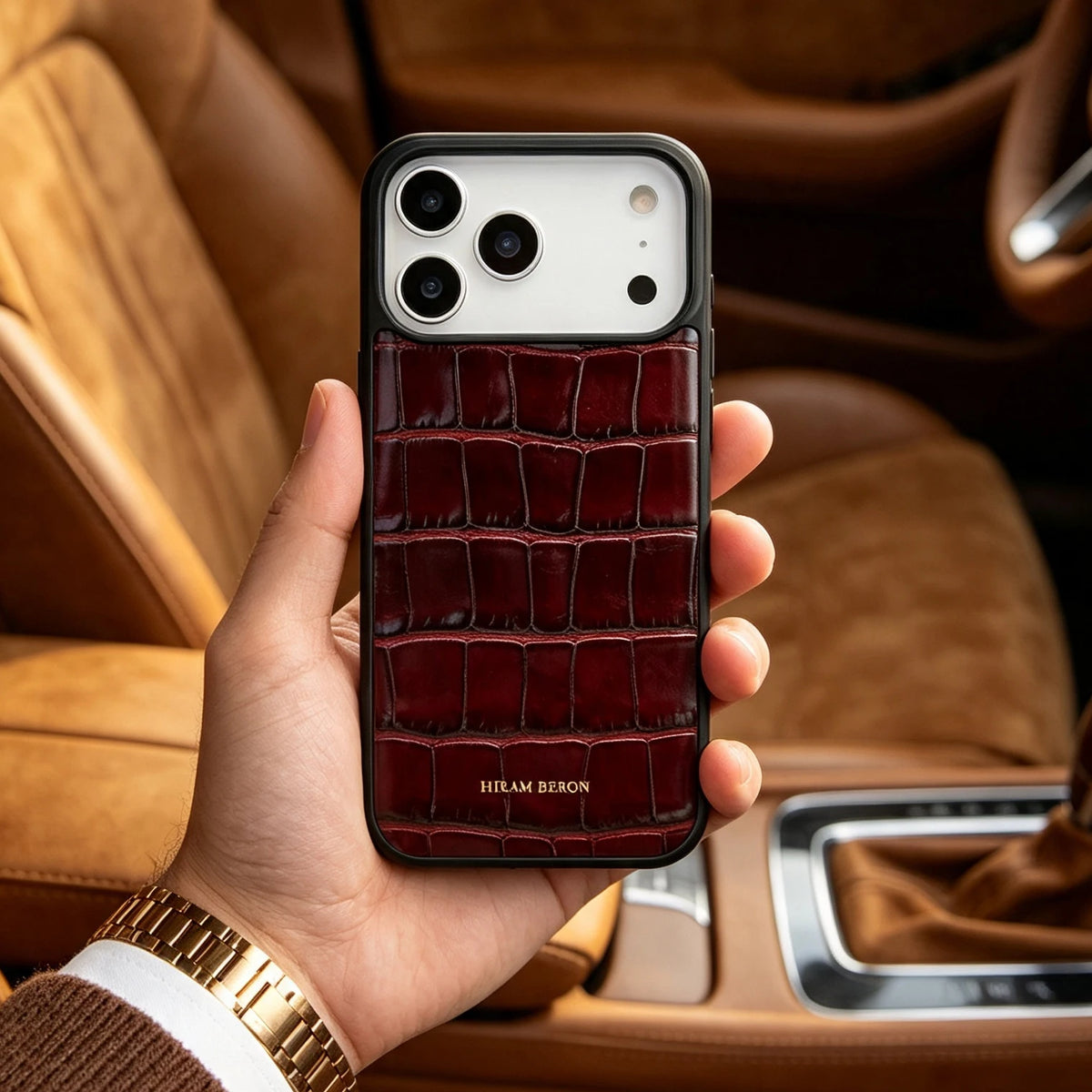 Custom Name Personalized Crocodile Pattern Italian Leather Luxury Phone Cover for Iphone 16 14 15 17 18 Pro Max Case Gift Friend