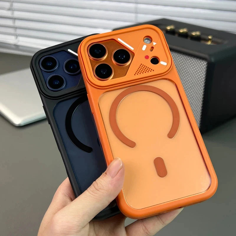Acrylic Shockproof Hard Cover For Iphone 17 Pro Max Air 16 15 14 Plus 13 12 Pro Max 11 Luxury Soft Frame For Magsafe Clear Case