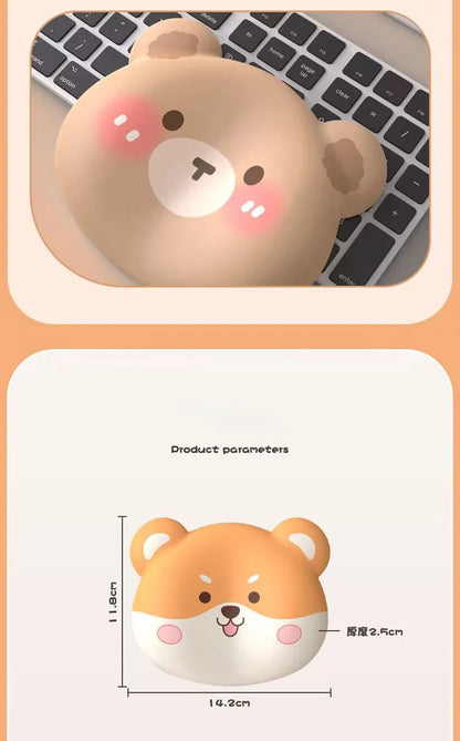 Cute Wrist Rest Support for Mouse Keyboard Computer Pad Arm Rest for Desk Ergonomic Office Supplies Slow Rising PU Mouse Pad