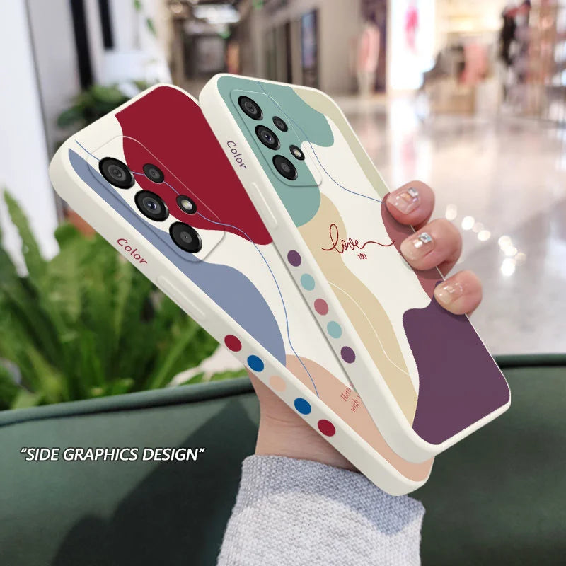 Color Patches Phone Case Samsung A56 A36 A26 A54 A34 A24 A14 A15 A16 A25 A35 A55 A73 A53 A33 A23 A13 A06 A72 A52 A32 A22 4G 5G