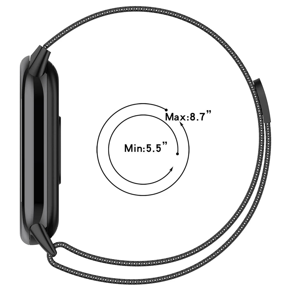 Stainless Steel for mi band 11 8 9 10 strap miband accessories magnetic belt correa bracelet for Xiaomi smart band 11 watchband