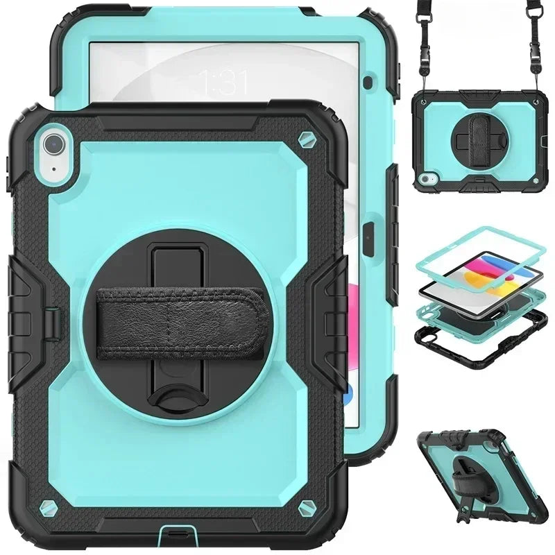 Case For iPad A16 10th 11th Generation 7/8/9th 10.2 Pro 11 12.9 Air 11 13  Air5 4  Mini 7 6 5 4 Shockproof Stand Kids Safe Cover