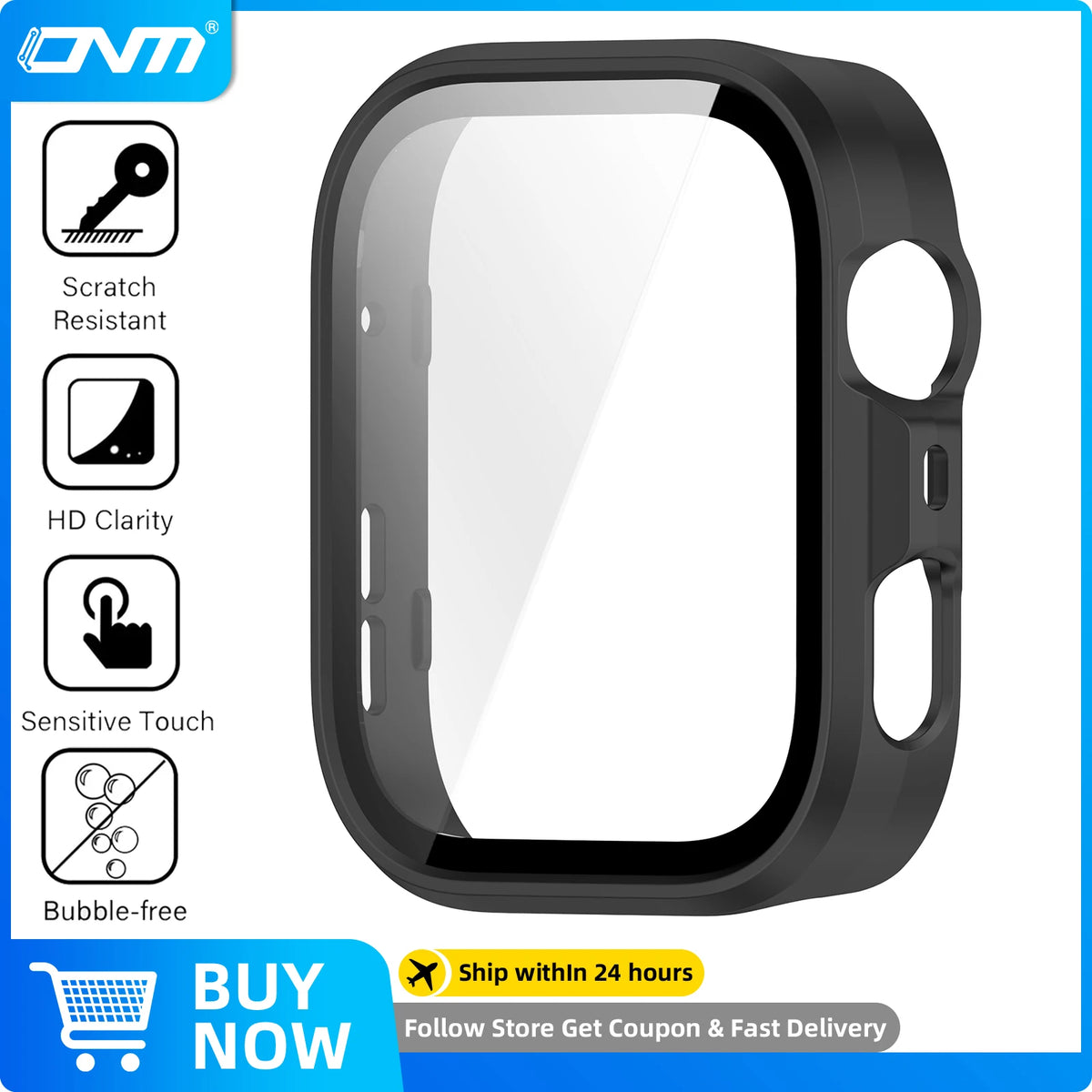 Glass+Case for Huawei Watch Fit 4/4 Pro Tempered Glass Screen Protector & Hard PC Protective Bumper for Huawei Fit4 Accessories