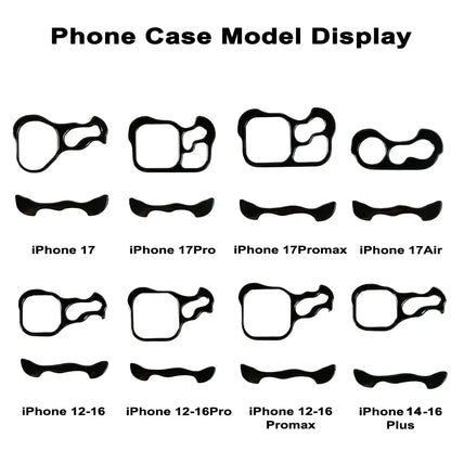 Irregular Metal Bumper Phone Case For IPhone 18 17 16 15 14 13 12 Pro Max Plus Lens Film Protect Bare Aluminum Shockproof Cover
