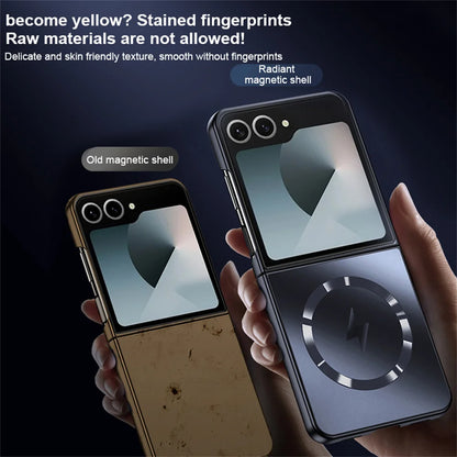 Luxury For Magsafe Matte Frosted AG Magnetic Phone Case For Samsung Z Flip 8 7 FE 6 5 ZFlip 4 3 Wireless Charge Protective Cover