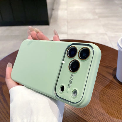 Original Liquid Glass Full Camera Protect Case For IPhone 17 Air 16 15 14 Plus 13 12 17 Pro Max ShockProof Soft Silicone Cover