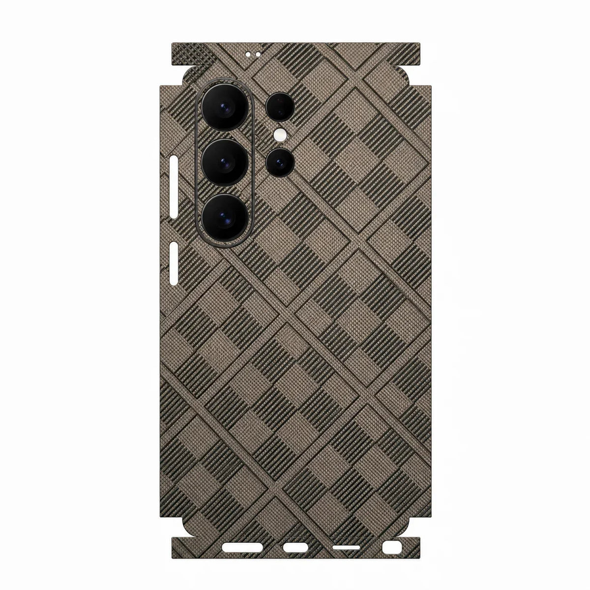 Full Wrap Faux Leather Back Skin for Samsung Galaxy S26 S25 Ultra Plus S24 S23 Anti Scratch Rear Protective Film Sticker