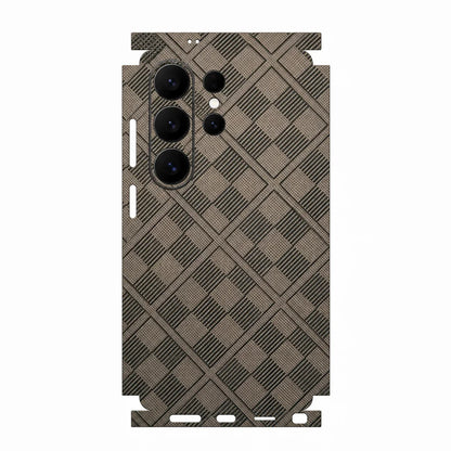 Full Wrap Faux Leather Back Skin for Samsung Galaxy S26 S25 Ultra Plus S24 S23 Anti Scratch Rear Protective Film Sticker