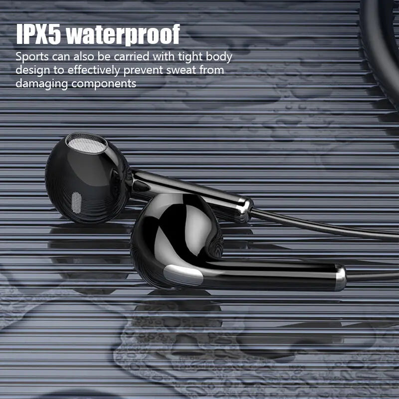 Sport Wireless Headphone Compatible 5.2 Neckband Headphones High Sound Quality Stereo LED Power Display Bluetooth Earphones