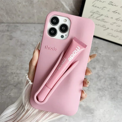 Hot Brand Lemontini Phone  Case for IPhone 11 12 13 14 15 16 Pro Max Plus 17 Air Makeup Lip Gloss Silicone Cover with Lip Glaze