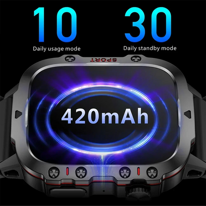 NEW Electronic Military Men Smart Watch Bluetooth Call Fitness Clock Heart Monitor Sport Watches 3ATM Waterproof Smartwatch 2026