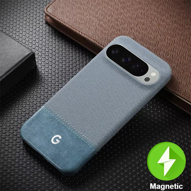 Premium PU Leather Splicing Texture Business Phone Case For Google Pixel 11 10 9 Pro XL 10A 8A For MagSafe Magnetic Cover Funda