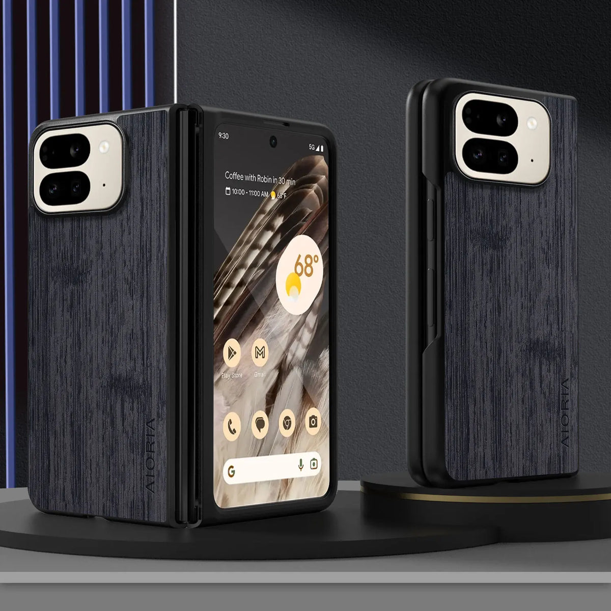 Case for Google Pixel 10 9 Pro Fold Straight Wood Grain PU Leather phone cover for Google pixel 10 Pro Fold case capa