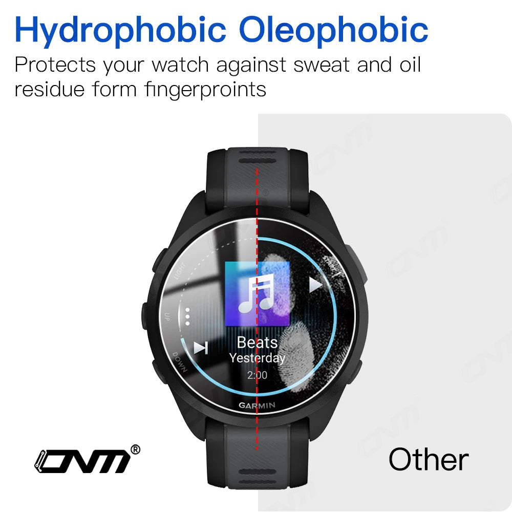 9H Premium Tempered Glass for Garmin Forerunner 165 Music Smart Watch Clear HD Screen Protector for Garmin 165 Protective Film