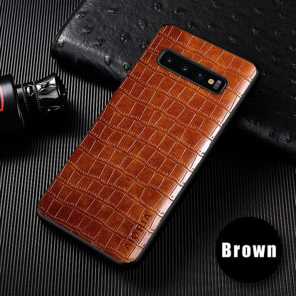 Luxury Crocodile Leather Case For Samsung Galaxy S10 5G S10 Plus Lite S10E Slim Fit Premium Cover for samsung s10 phone case