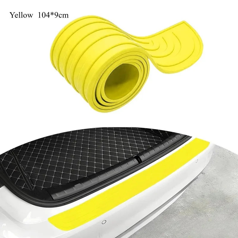 Car Trunk Sill Protector, Rear Bumper Guard, Tailgate Threshold Strip, Silicone Anti - Collision & Scratch Protection for Auto