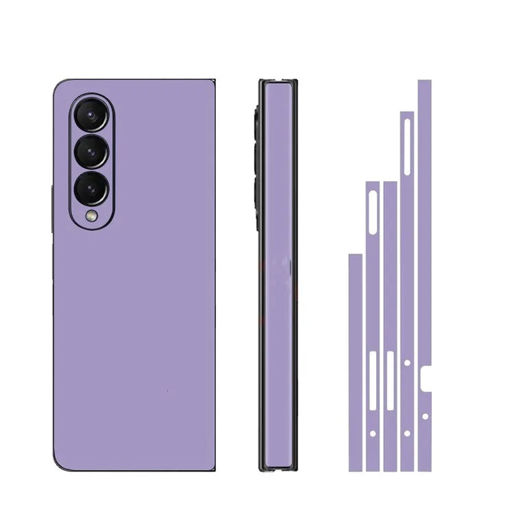 Plain Color Sticker for Samsung Galaxy Z Fold7 6 5 4 3 Back Screen Protector Hing Side Skin 3 in 1 Protective Film Fold4