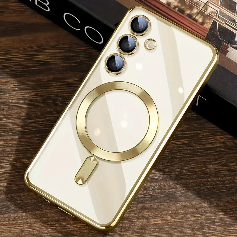 Transparent TPU Case For Samsung Galaxy S26 S25 S24 S23 S22 S21 Ultra Plus FE S24FE S24Ultra Note 20 For Magsafe Charge Cover