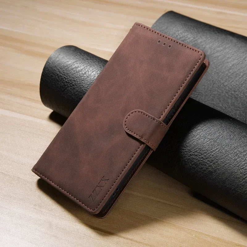Wallet With Card Slot Support Magnetic Flip Leather Case For Samsung Galaxy S26 Ultra S25 Edge S24 Plus S23 S22 S21 S20 FE Cover
