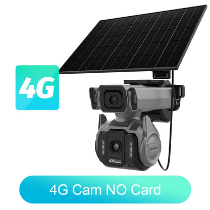 LS VISION AOV AI Tracking Outdoor Surveillance Camera 12X Optical Zoom Cctv Camera 4G Cloud SIM Dual Screen  24/7 Video Record