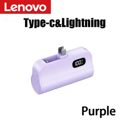 Lenovo Mini Capsule 50000mAh High Capacity Power Bank Portable Wireless Fast Charging External Battery For iPhone Huawei Samsung