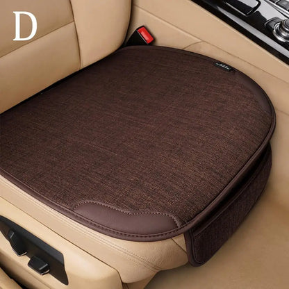 Car Breathable Flax Seat Cover Universal Front Seat Anti Dust Anti Scratch Protector Cushion Covers For Car Interior Accessories