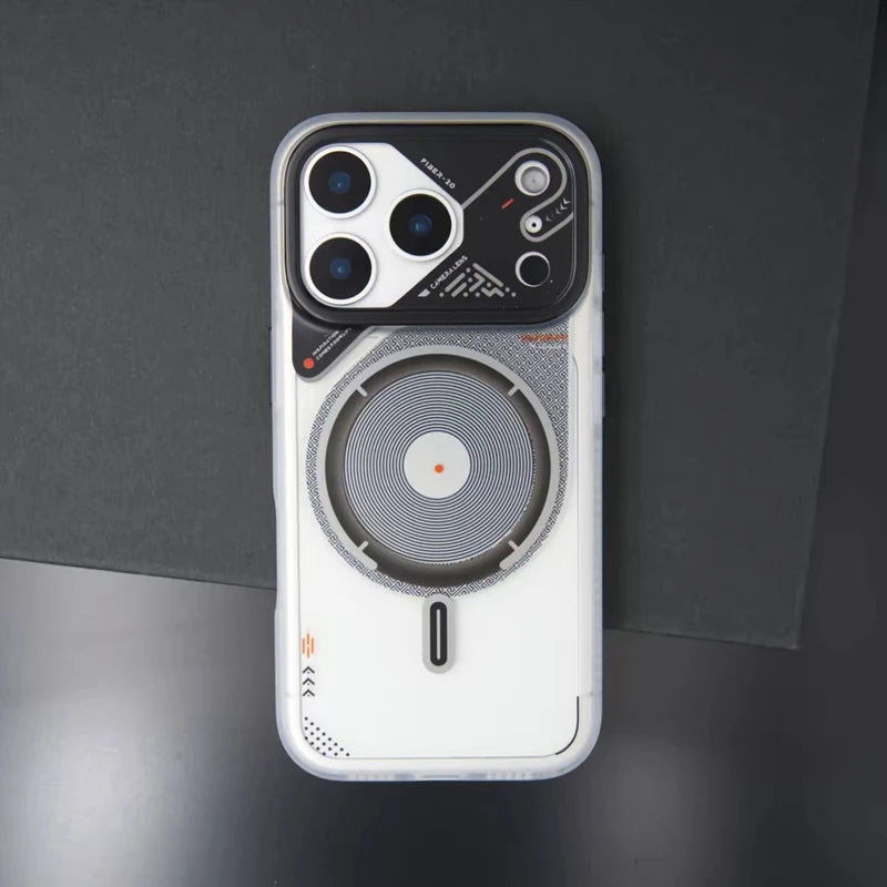 For MagSafe Luxury Mechanical Style Magnetic Phone Case For iPhone 17 Air 16 Pro 15 14 13 Pro Max Wireless Charging Armor Cover