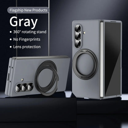 Matte Business Front Film 360° Magnetic Bracket Stand Military Armor Phone Case Samsung Galaxy Z Fold 7 6 5 4  for Magsafe Cover