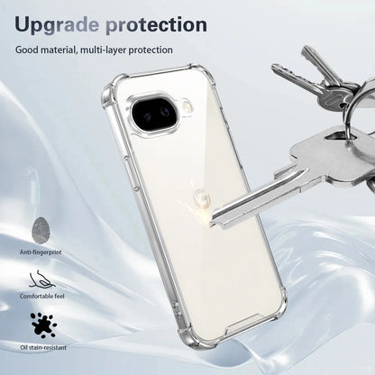 For Google Pixel 9A Case Shockproof Silicone Bumper Air Cushion Clear Matte Back Cover Hard Phone Case for Google Pixel 9A 5G