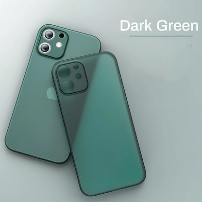 For Iphone 11 12 13 14 15 16 17 Air plus Pro Max Mini X Xr XsMax 0.2MM Thickness Slim Cover Cases Ultra Thin Matte Phone PP Case