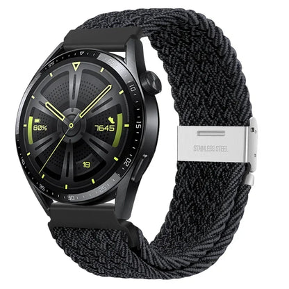 20 22mm Strap for Samsung Galaxy Watch 7 6 5 4 Band 40/44mm 5Pro Active 2 Gear S3 Braided Elastic Bracelet for Huawei GT2/3 4Pro