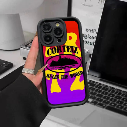 The World-C-Corteizs Phone Case iPhone 16 Plus 15 11 14 12 13 17 Pro Max Shockproof Soft Cover
