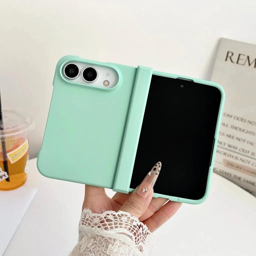 Candy Colorl Hard Shell PC Hinge Protection Shockproof Phone Case For iPhone Duo 2026 Bumper Protective Front and Back Cover