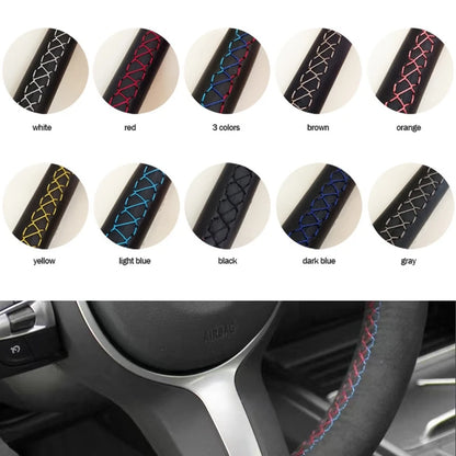 Car Steering Wheel Cover Non-slip Carbon Fiber Suede Braid For Honda Civic 10 2016-2021 CR-V CRV 2017-2021 Clarity 2018-2021
