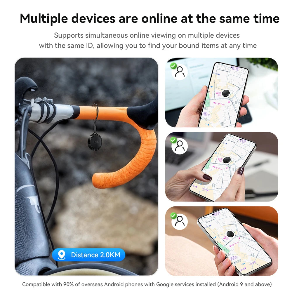 HOCO Smart Tag Bluetooth Android Tracker Support For Google Find My GPS Tag Finder Locator Anti-Lost Tracker For Key Pet Luggage