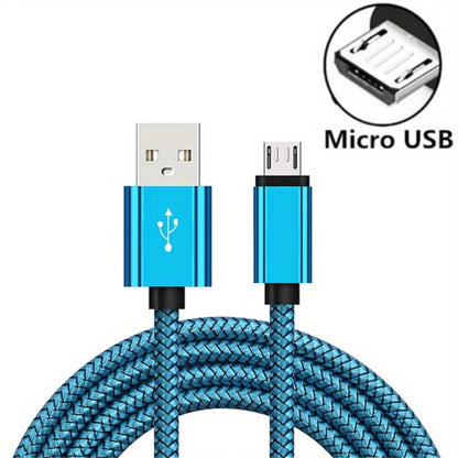 Micro USB Cable Data Sync 2A Fast Charging 1/3/5pcs Nylon Braided Charger Cable For Samsung Huawei HTC Android USB Micro Phone