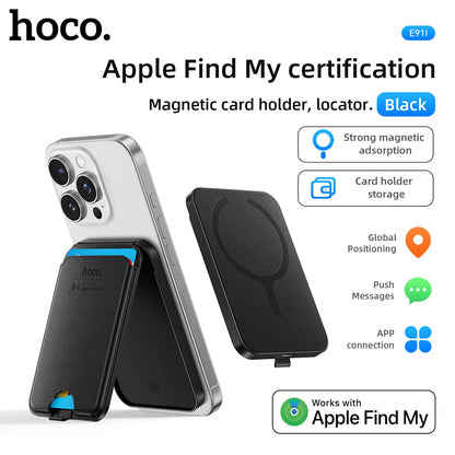 HOCO E91I Magnetic ID Card Holder with Smart Anti-Lost Device Phone Stand Rechargeable Locator Trackers for IOS Find My Network
