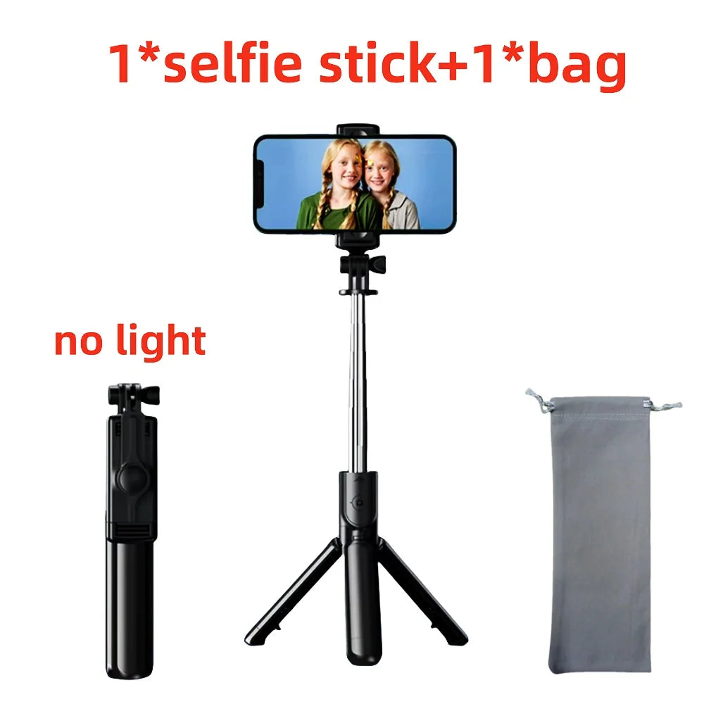 FGCLSY New Tripod for Smartphone Camera, Stand with Bluetooth Shutter and Light, Wireless Selfie Stick Brackets with Phone Holde