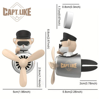 No perfume DIY fragrance Rotating propeller pilot dog car air fresheners vent clip plane aroma diffuser decorations accessories