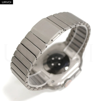 URVOI Titanium link bracelet for Apple Watch Ultra 3 2 Series 11 10 9 8 7 SE magnetic buckle strap wristband 45 49mm