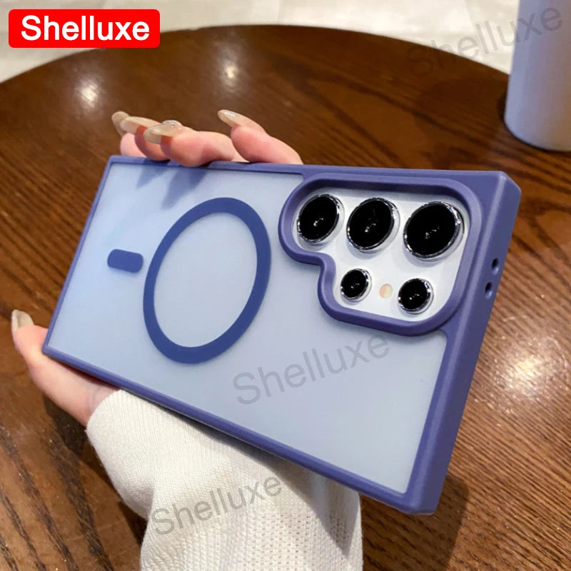 S26 Ultra Magnetic Matte Case Shelluxe Clear Hard Back Cases For Samsung Galaxy S26 S25 S24 S23 S22 Plus Ultra Shell Phone Cover