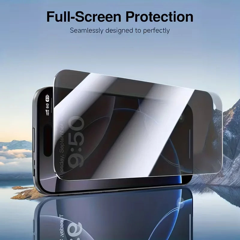 3-Pack Dust-Free Design Privacy Tempered Glass Screen Protector for Iphone 18 Pro Max/18 Pro/17 Pro Max/17 Pro/17/16 /15/14/13/12/11, with Installation Kit Auto-Alignment Kit Anti-Fall, Anti-Scratch, One-Click Dust-Free Insta