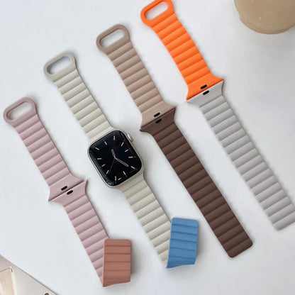 Magnetic Strap For Apple Watch Band 46mm 45mm 49mm 40mm 42mm 41mm Silicone Sport Bracelet iWatch Series Ultra 10 9 6 7 8 SE 44mm