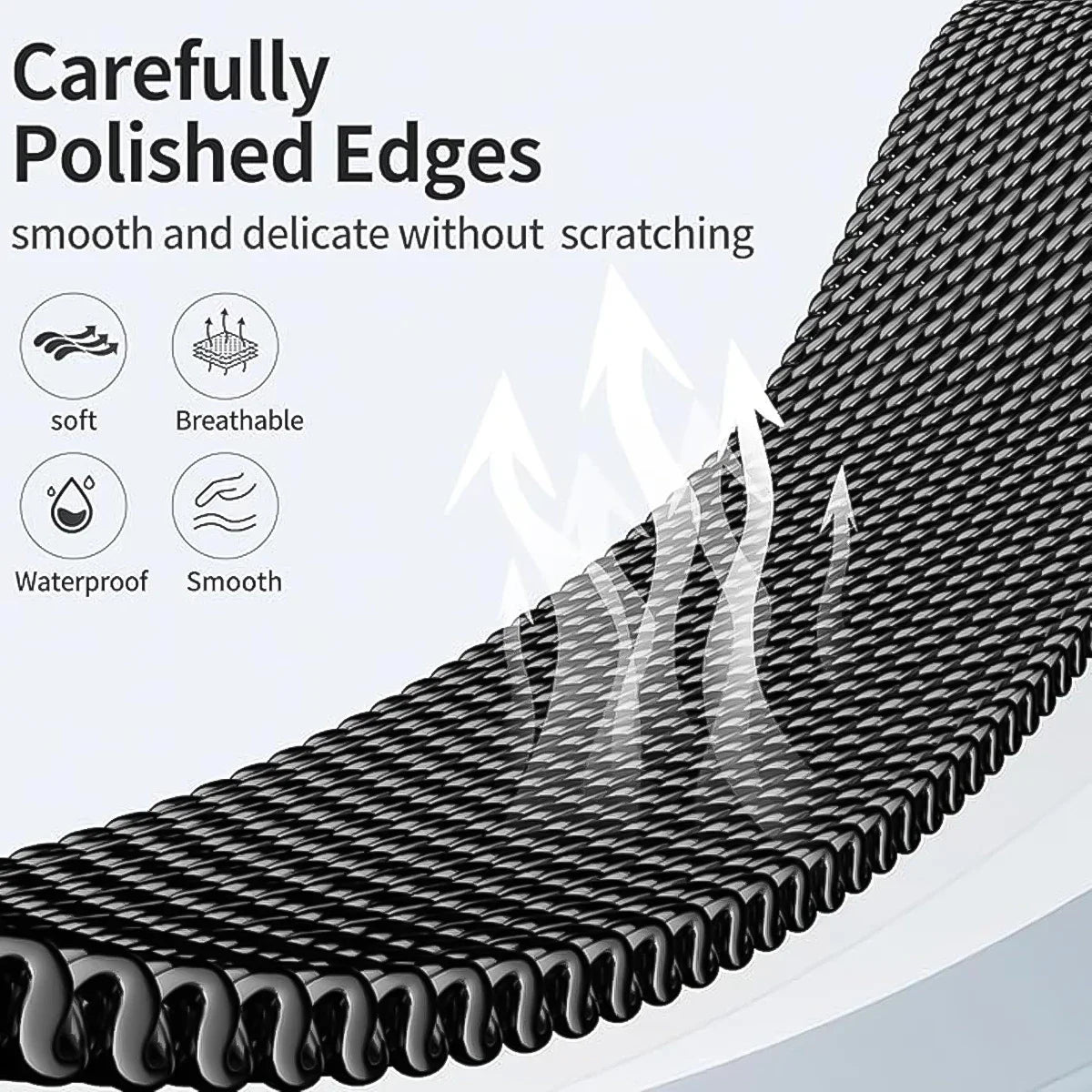 Official Titanium Milanese Loop Band for Apple Watch Bands Ultra 2/Ultra 49mm 46mm 45mm 44mm 42mm Parachute-style Strap Bracelet