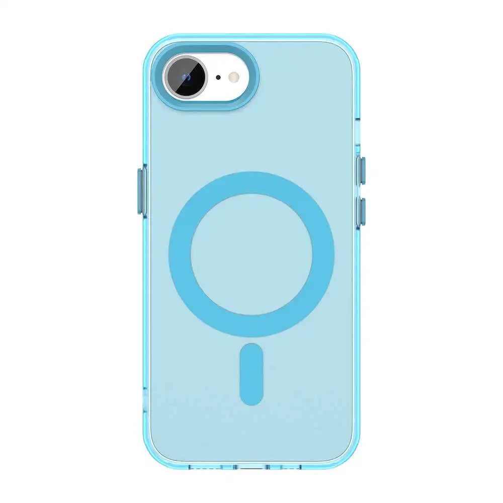 For iPhone 17e 16e Case New Fashion Frosted Transparent Candy Magnetic  Anti-drop Cover For iPhone 17E Wireless Charging Funda