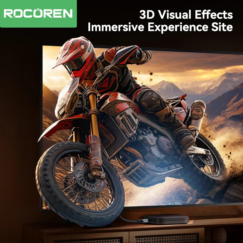Rocoren 4K HDMI Cable Male to Male HDMI 2.0 Cable High Speed 4K@60HZ 2K@144HZ 18Gbps For PS5/PS4 Xbox Fire TV Compatible with PC