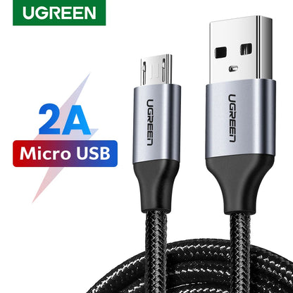 Ugreen Micro USB Cable Charger for Samsung Galaxy S7 S6 Fast Charging Mobile Phone Charger Cord for Xiaomi Tablet USB Cable Wire