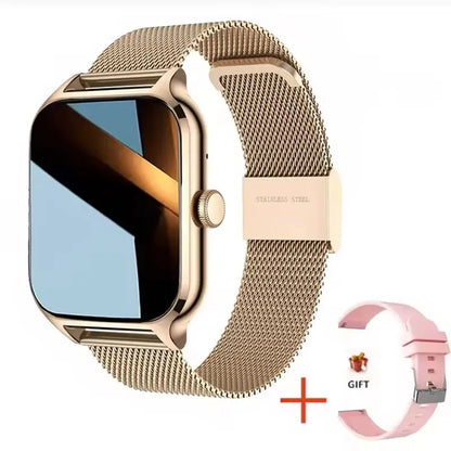 2026 Women Smart Watch Men Full Touch Screen Heart Rate Fitness Tracker Ladies Watch Bluetooth Call Smart Clock for Android IOS