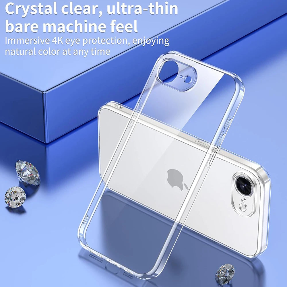 Ultra Thin Silicone Soft Case For iPhone 17e 16e 17 16 e Clear Transparent Back Cover For iPhone17e iPhone16e Shell Shockproof